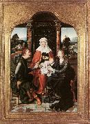 CLEVE, Joos van St Anne with the Virgin and Child and St Joachim gh oil